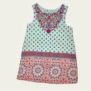 Genuine Kids By Oshkosh Colorful Polka Dot Pattern Dress Zipper Back Girl’s 4T